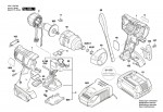 Bosch 3 601 JD8 200 Gds18V-Ec 300 Abr Impact Wrench 18 V / Eu Spare Parts